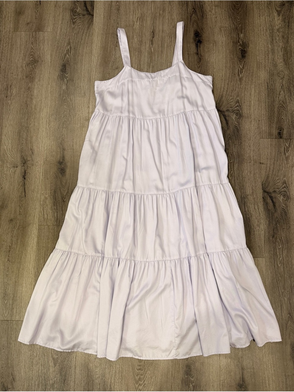 Women’s Tiered Casual Sundress in lavender Size Large
